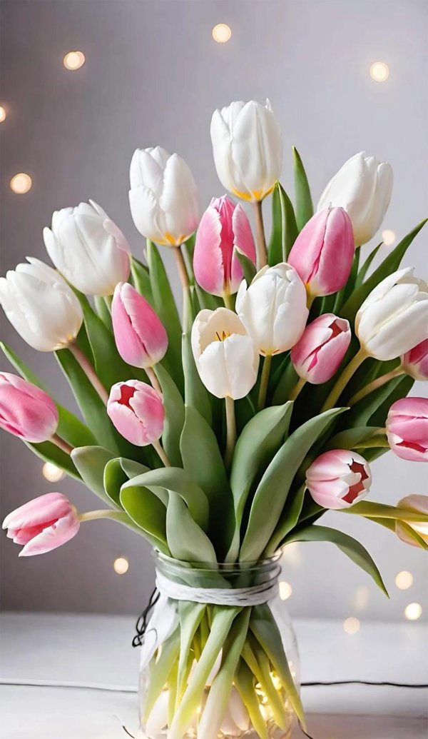 розовые тюльпаны