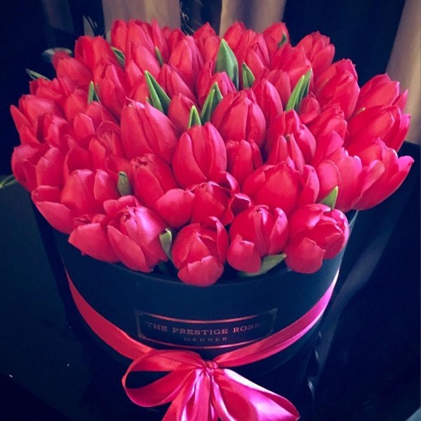 тюльпаны в коробках