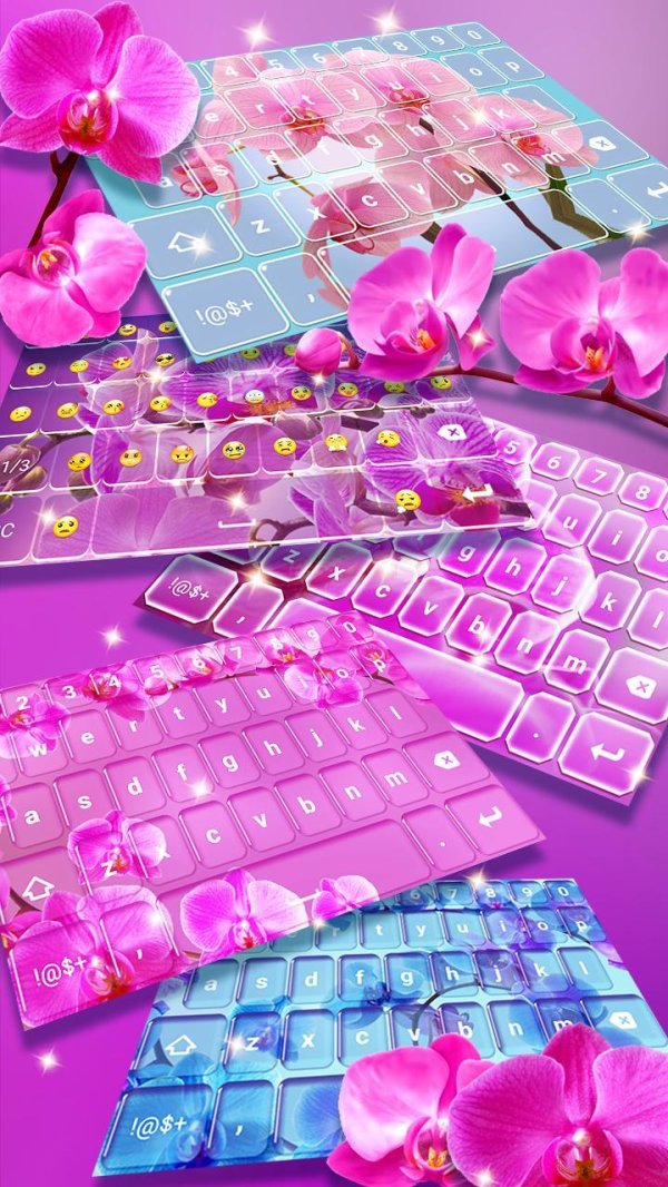 orchid flower keyboard