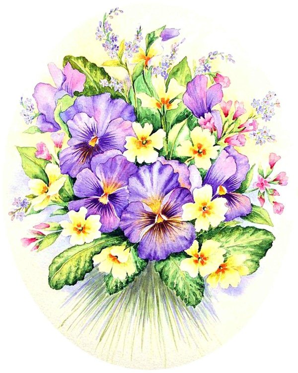 decoupageанютины глазки