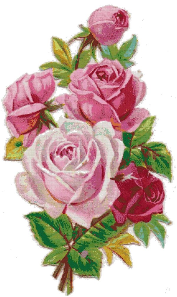 викторианские розы вышивка крестом