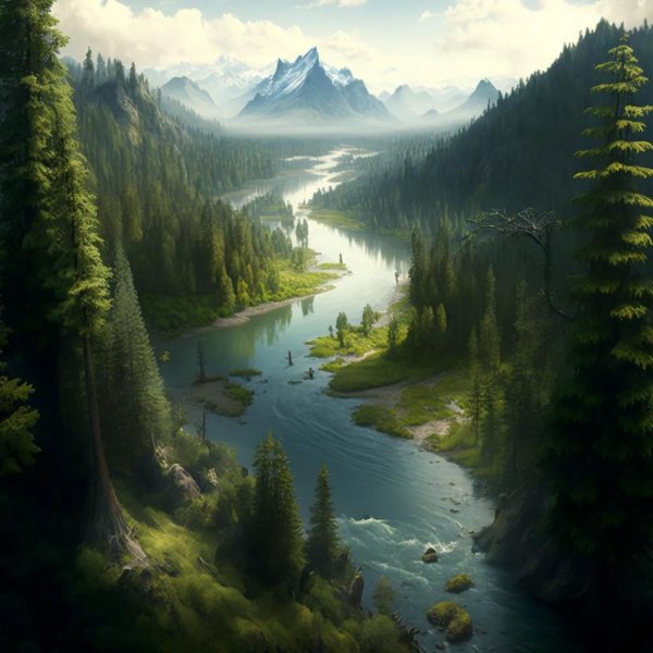 красивый пейзаж арт