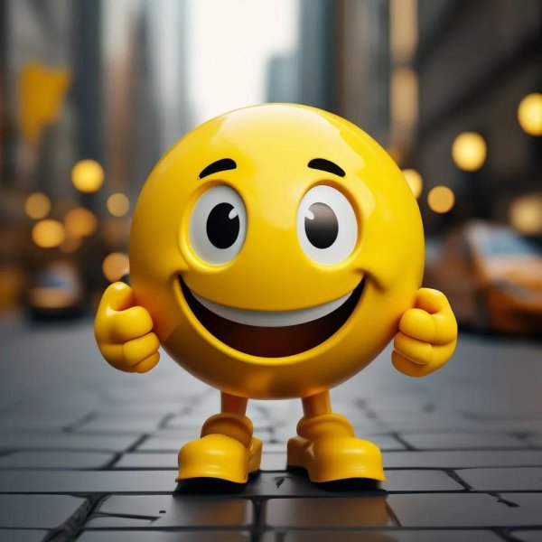 улыбается смайлик