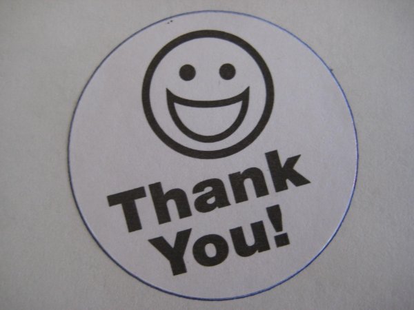 thank you sticker