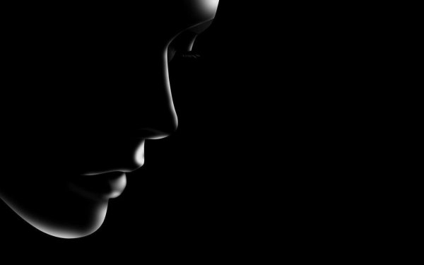 силуэт лица человека