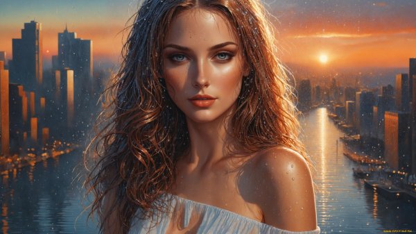 красивые девушки нарисованные нейросетью