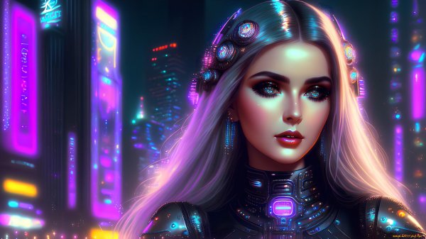 в стиле киберпанк