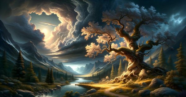 картина дуб