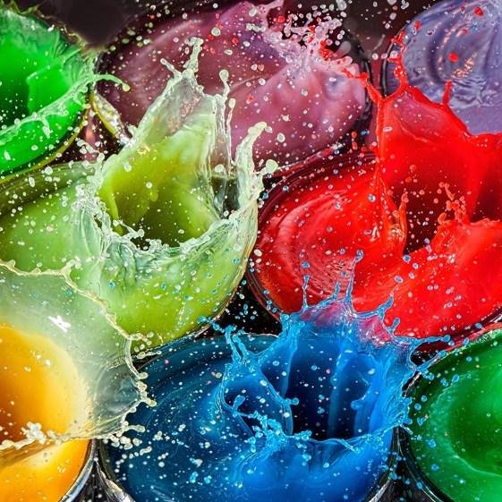 цветные капли