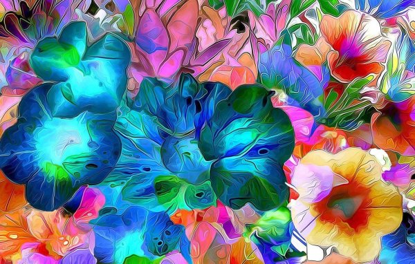 цветок разноцветный