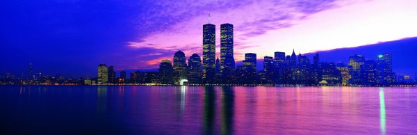 ночной ньюйорк башниблизнецы