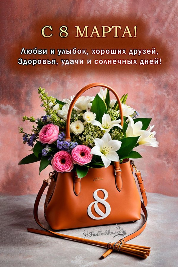 красивая открытка с 8 марта