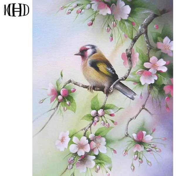 алмазная мозаика птица