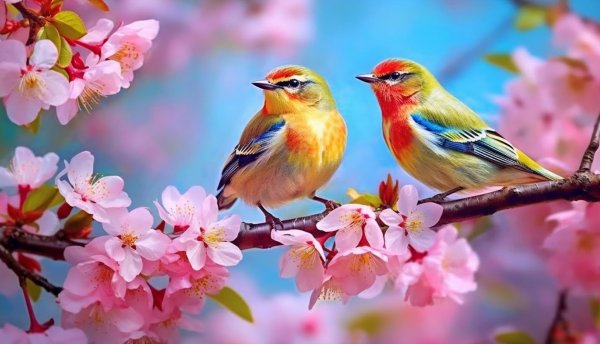 яркая птичка