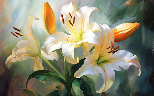 картины с лилиями