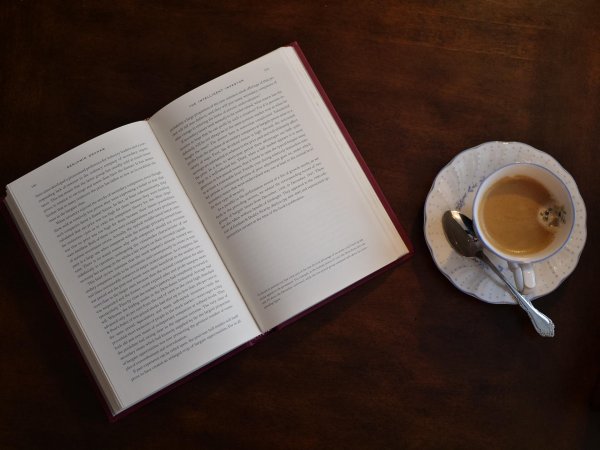 coffee and book