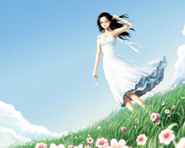 женщина весна