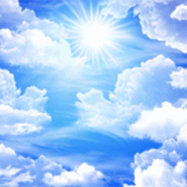 солнце на голубом небе