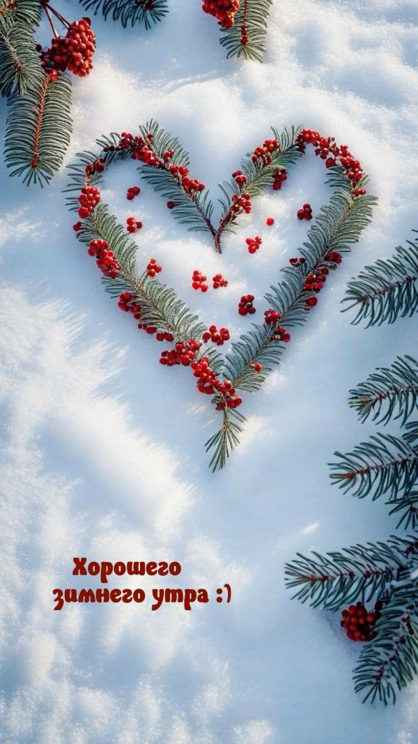 добрая зимнее утро
