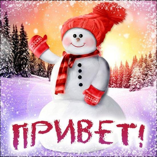 снеговик приветствует