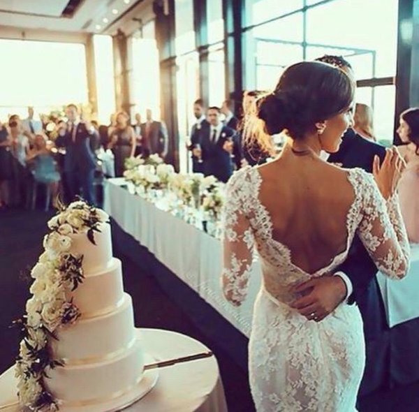 кружевное свадебное платье