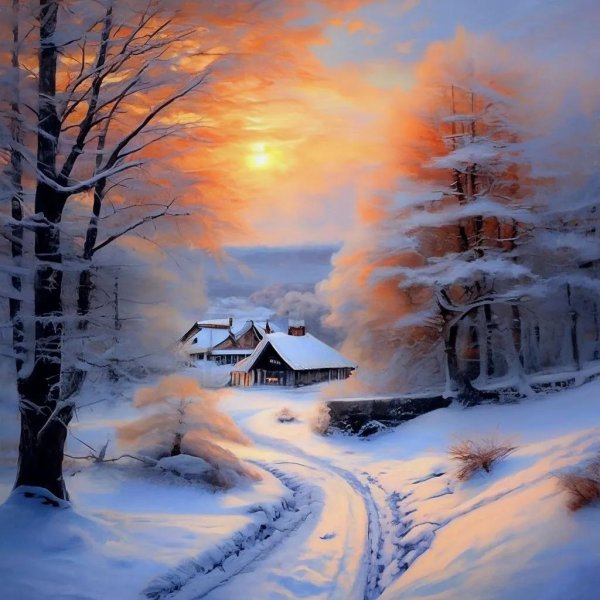 красивые картины зимы