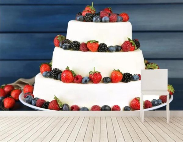 свадебные торты с ягодами