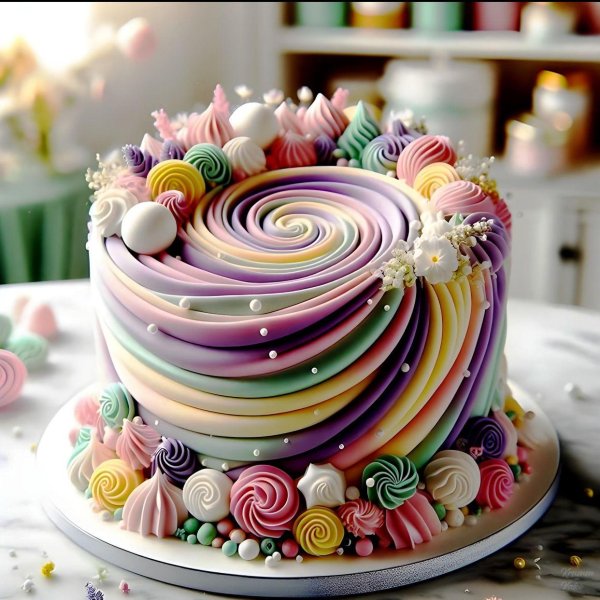 украшение торта меренгой