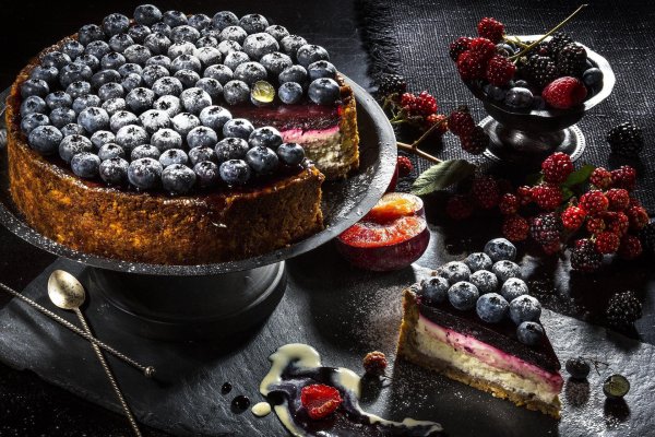 черничный чизкейк голубика