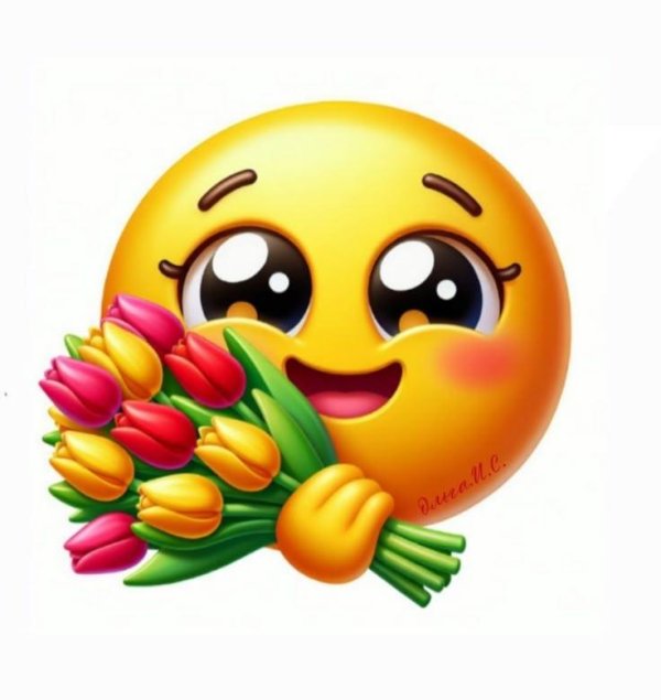 смайлики цветочки