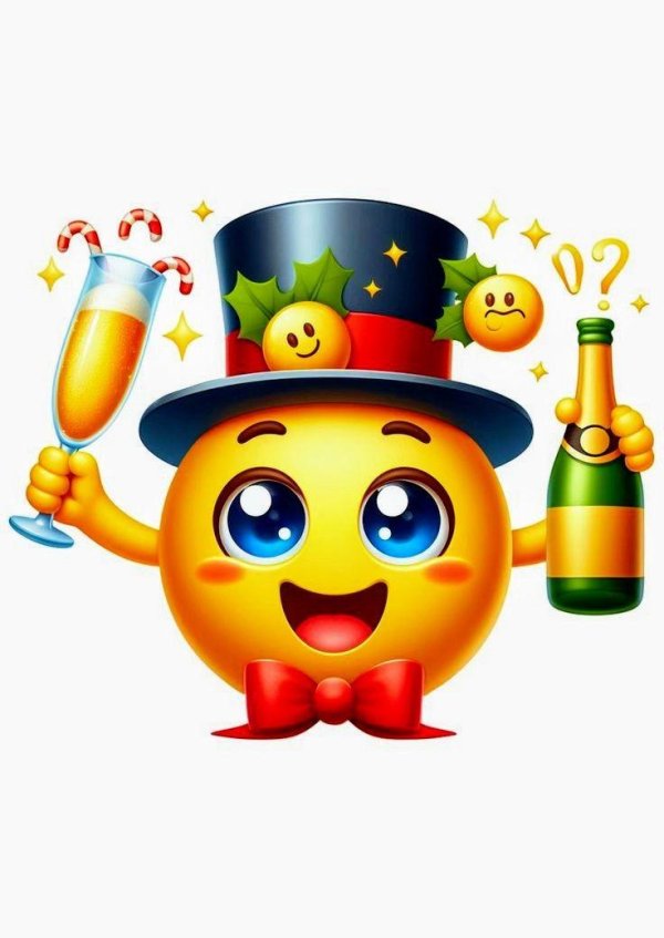 смайлик праздничный
