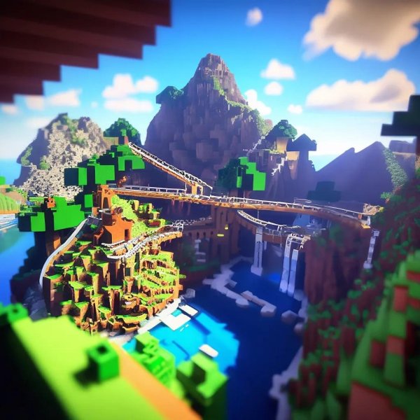 в стиле minecraft