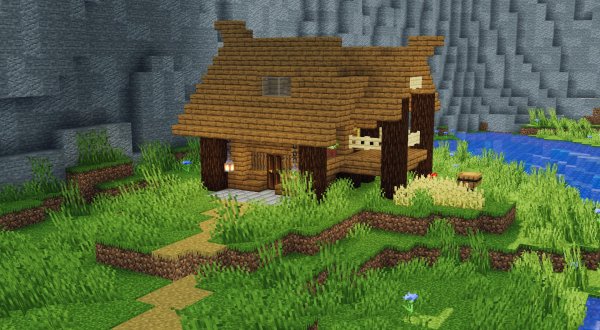 небольшой домик в майнкрафте
