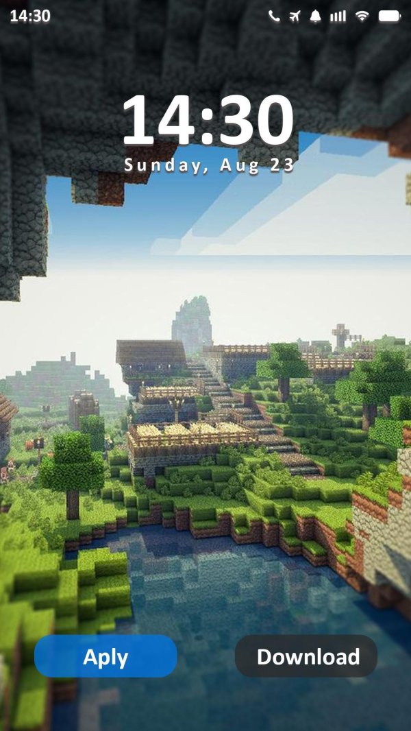 красивый пейзаж в майнкрафте