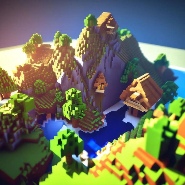 minecraft пейзажи