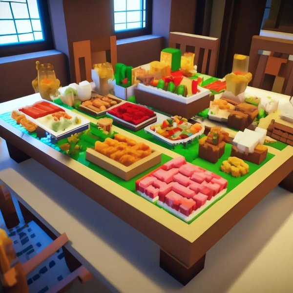 стол в майнкрафте для еды