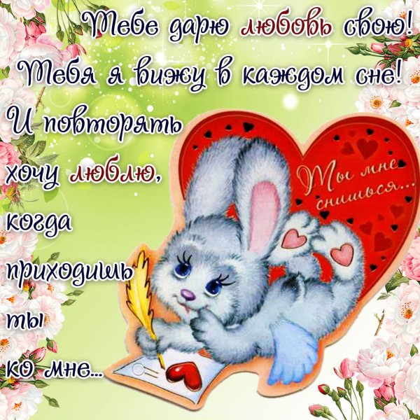 валентинка зайка