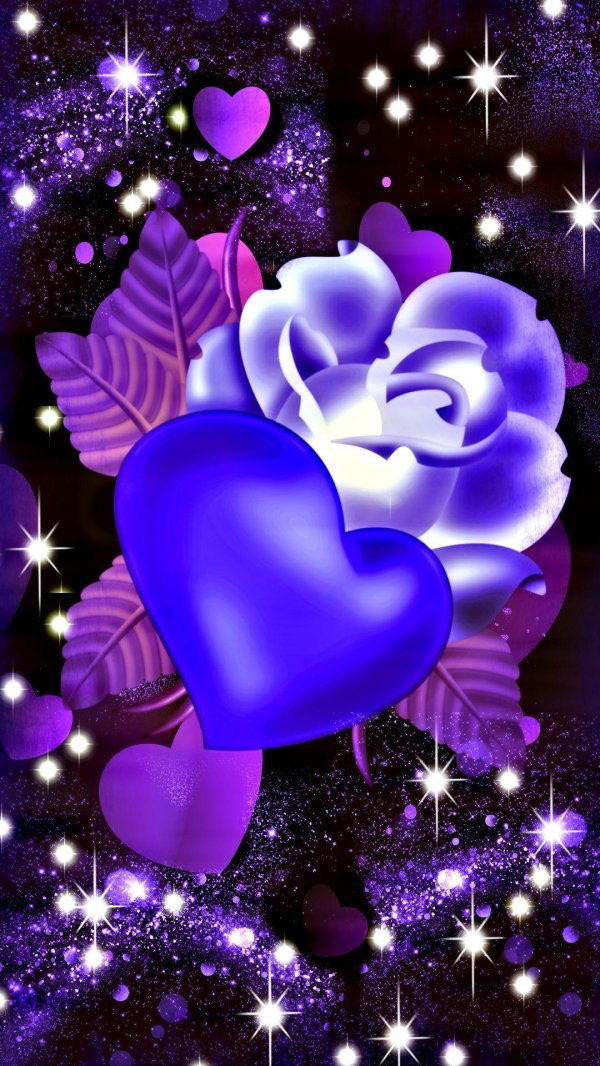сердечки фиолетовые