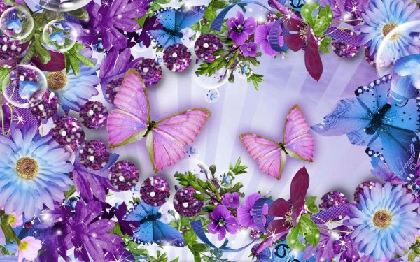 бабочка фиолетовая