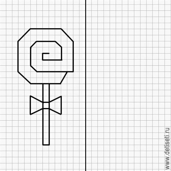 рисунок по клеточкам карандашом