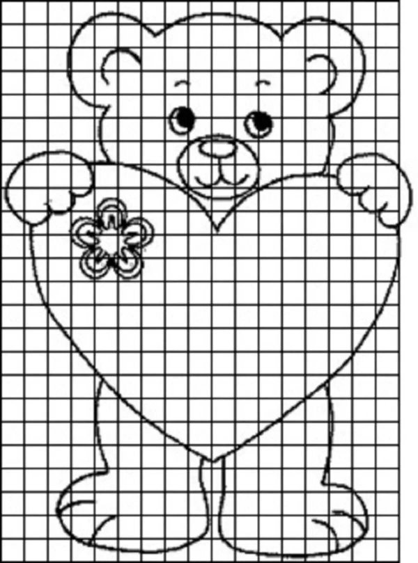 рисунки в клеточку