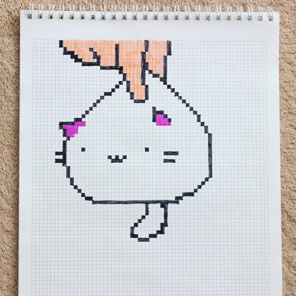 рисунки по клеточкам милые легкие