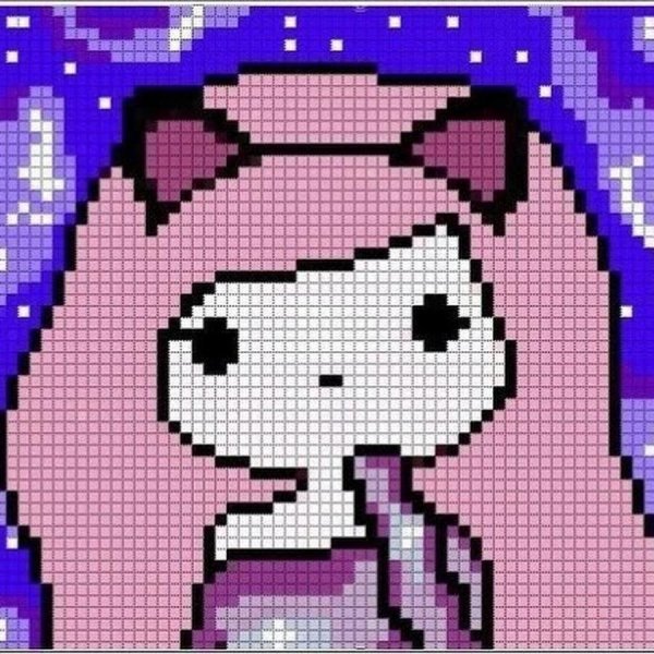 рисунки по клеткам для девочек