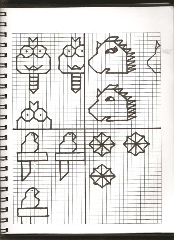 рисунки по клеточкам простым карандашом