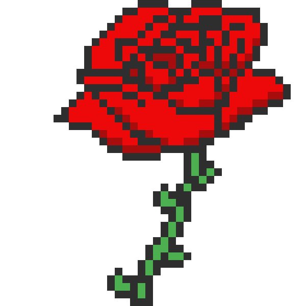 пиксельная роза