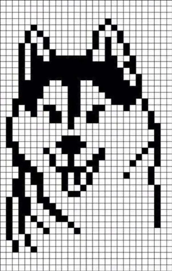 рисунку по клеточкам