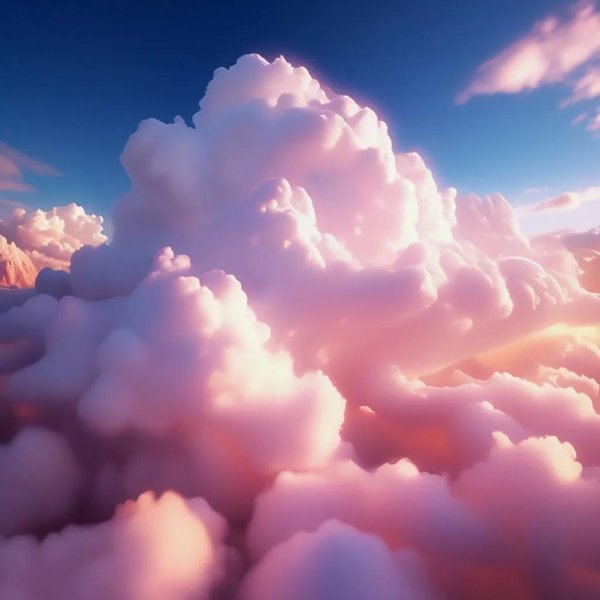 розовое облако