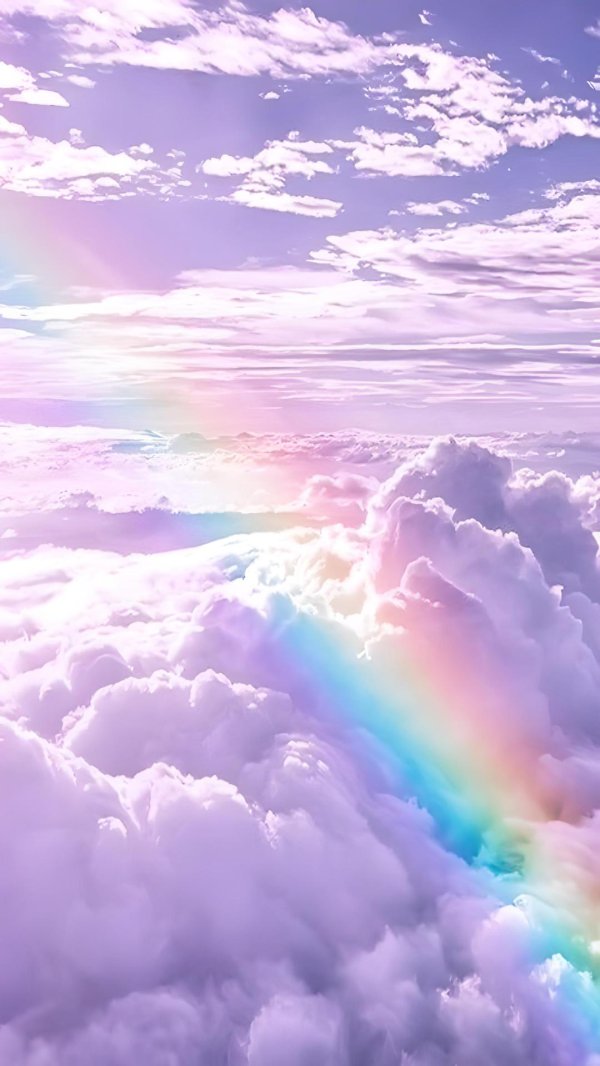 небо с радугой