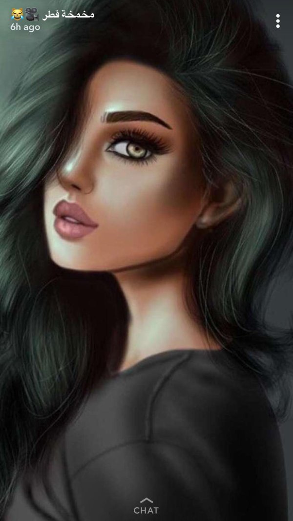 брюнетка рисунок