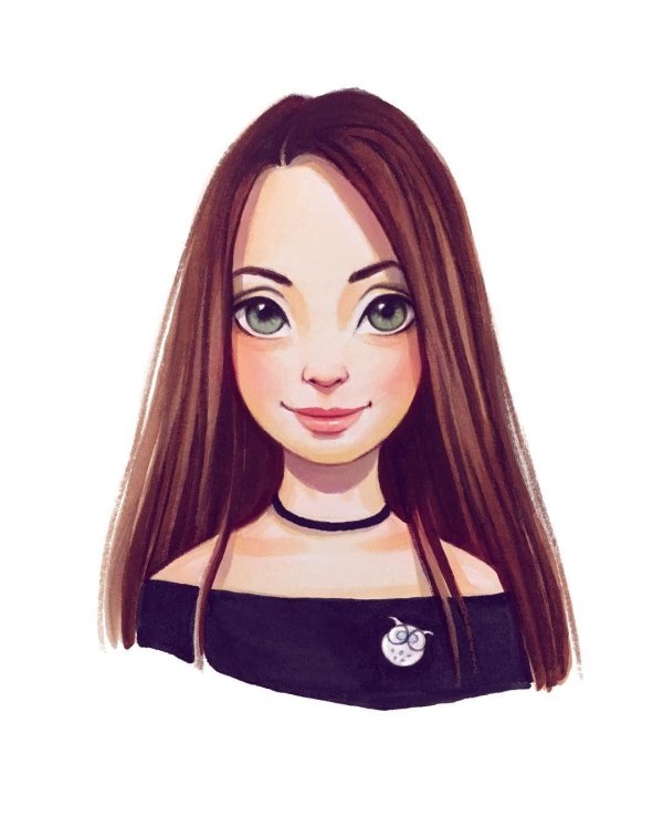 портрет в мультяшном стиле